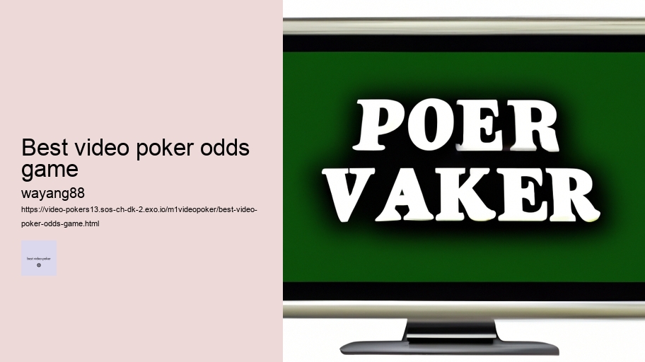 best video poker odds game